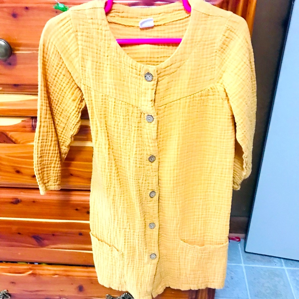 Mustard color dress girls size 6